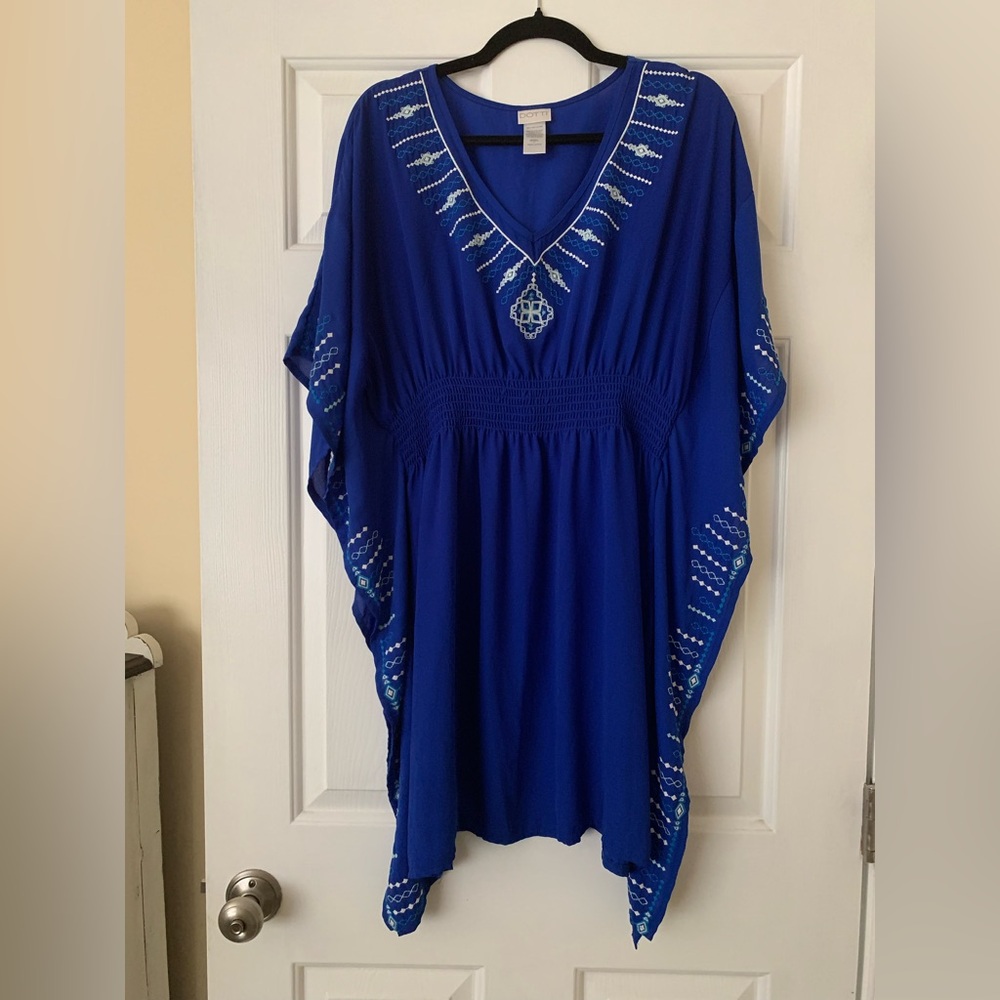 Dotti Royal Blue Embroidered Coverup